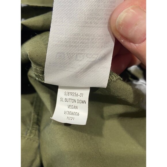 Banana Republic Button Front Convertible Sleeveless Blouse Olive Green Size 8 - Picture 5 of 12